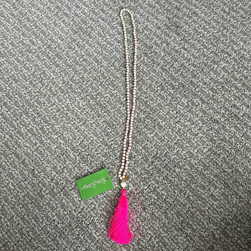 Lilly Pulitzer Tassel Necklace in Royal Pink